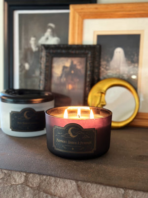 Midnight Amber & Pumpkin Candle Triple Wick