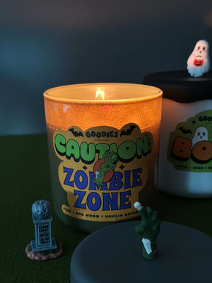 Caution: Zombie Zone Candle Single Wick