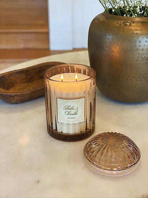 Amber & Vanilla Candle Double Wick