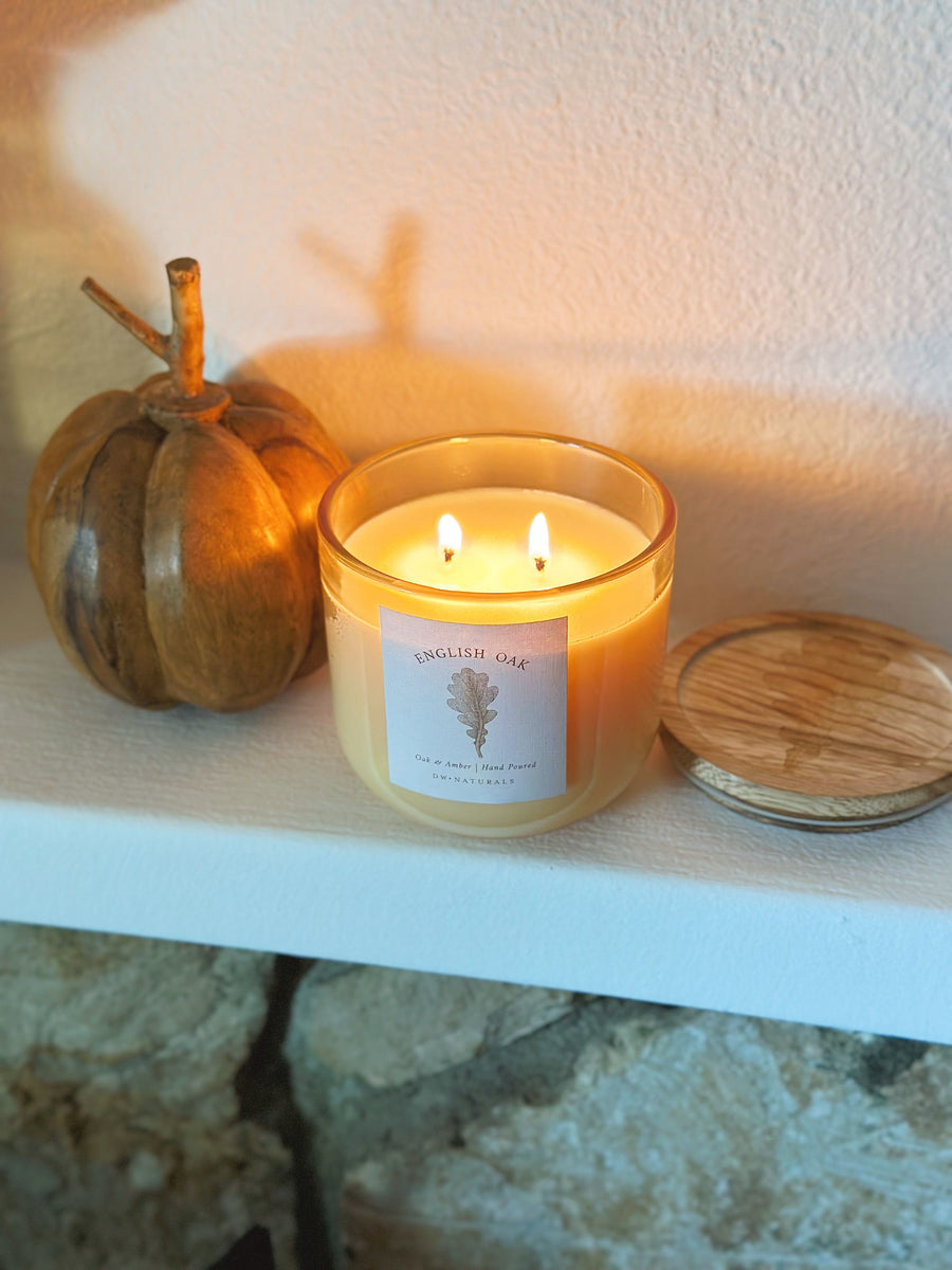 English Oak Candle Double Wick