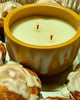 Frosted Cinnamon Bun Ceramic Candle Double Wick