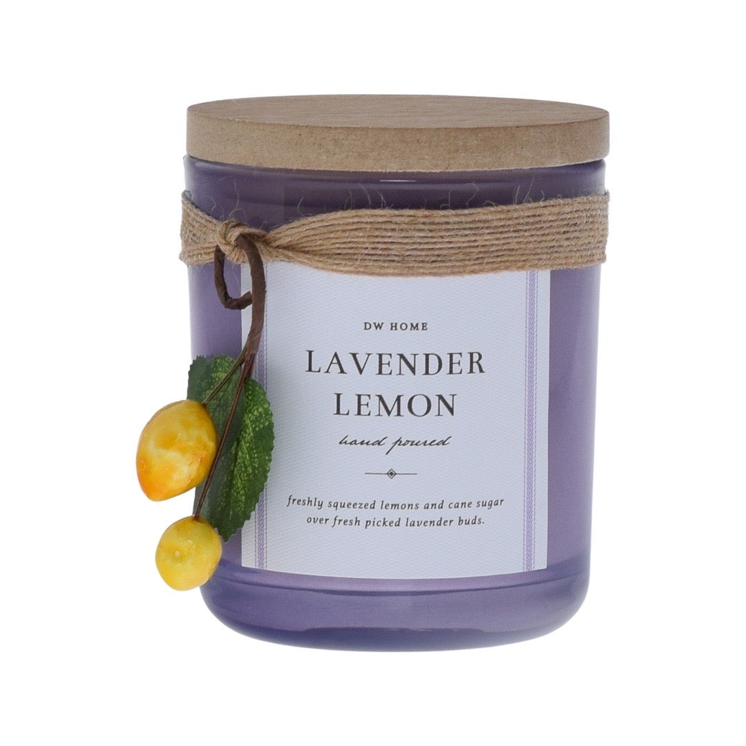 Lemon & Lavender Spa  TALENT CANDLES Scented Candle, Nostalgic Ceramic Jar  Candle, Up to 40 Hours Burning Time with 3 Cotton Wicks